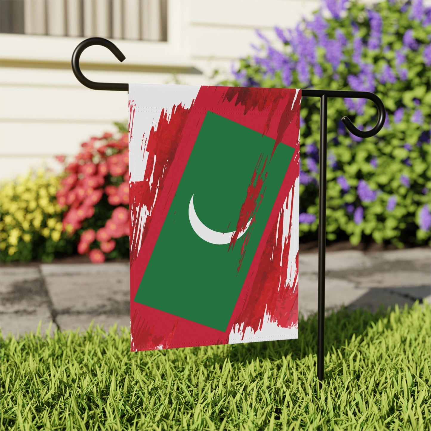 Maldives Garden Flag - Garden & House Banner | Size - 12" x 18" | Double Sided Custom Country Design Print