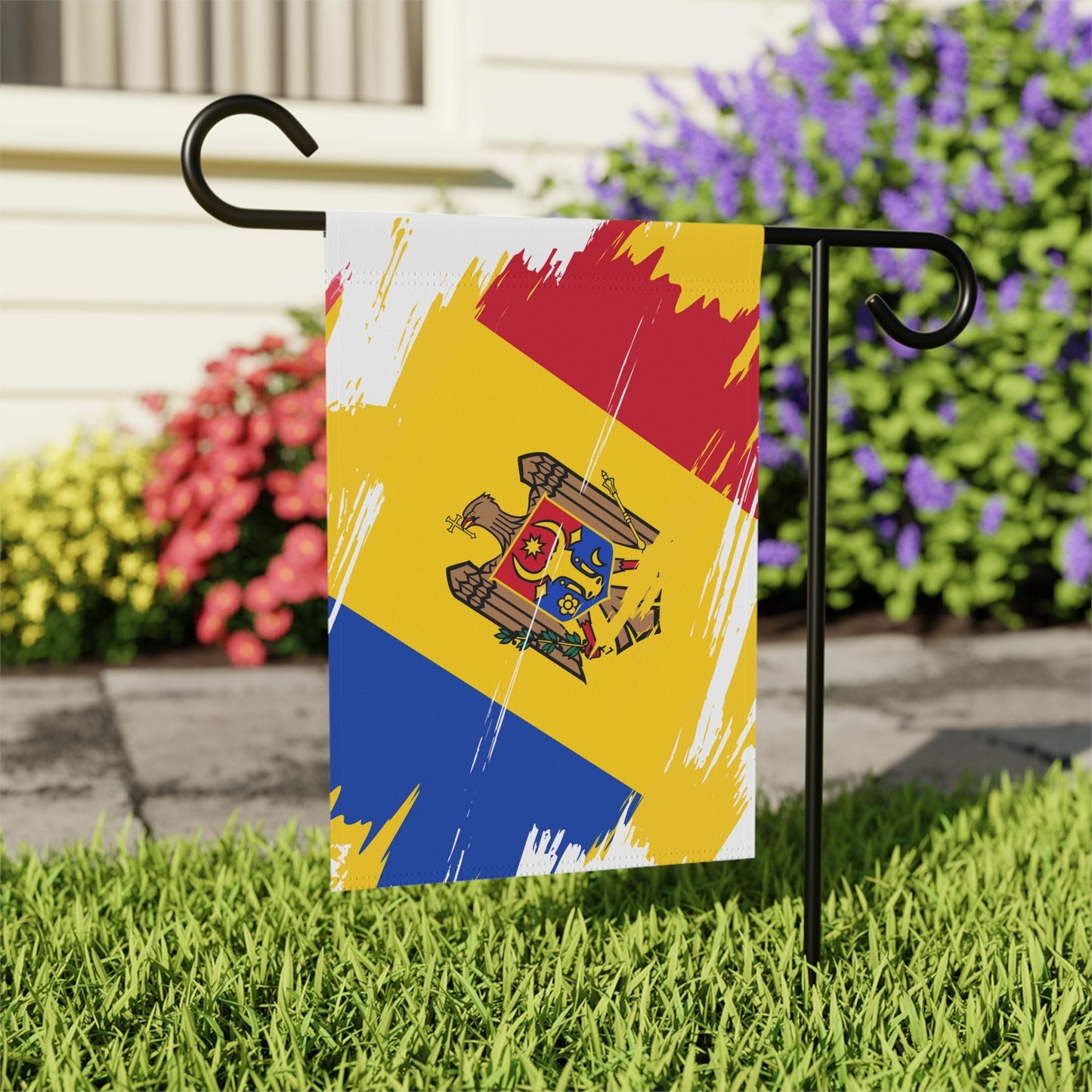 Moldova Garden Flag - Garden & House Banner | Size - 12" x 18" | Double Sided Custom Country Design Print