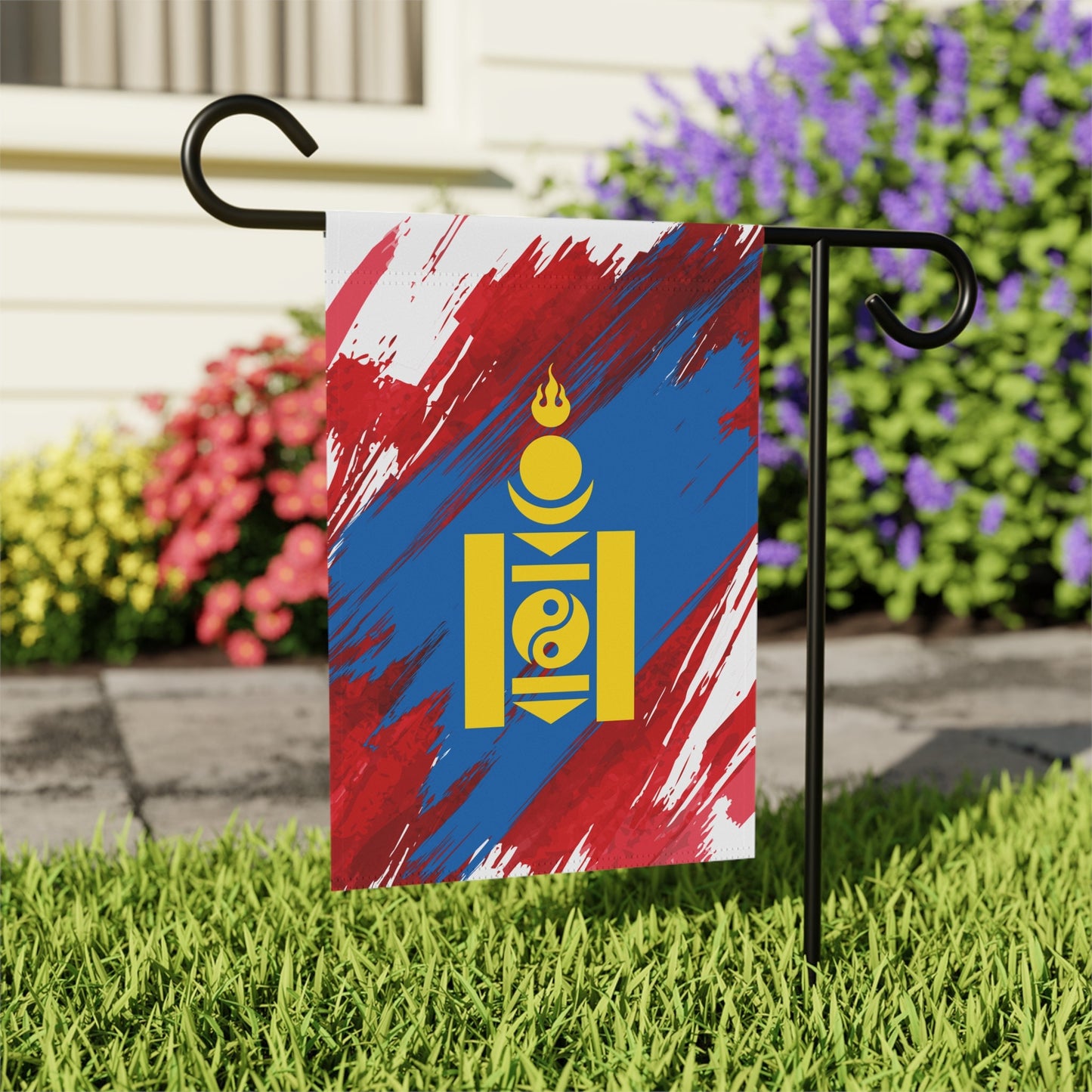 Mongolia Garden Flag - Garden & House Banner | Size - 12" x 18" | Double Sided Custom Country Design Print