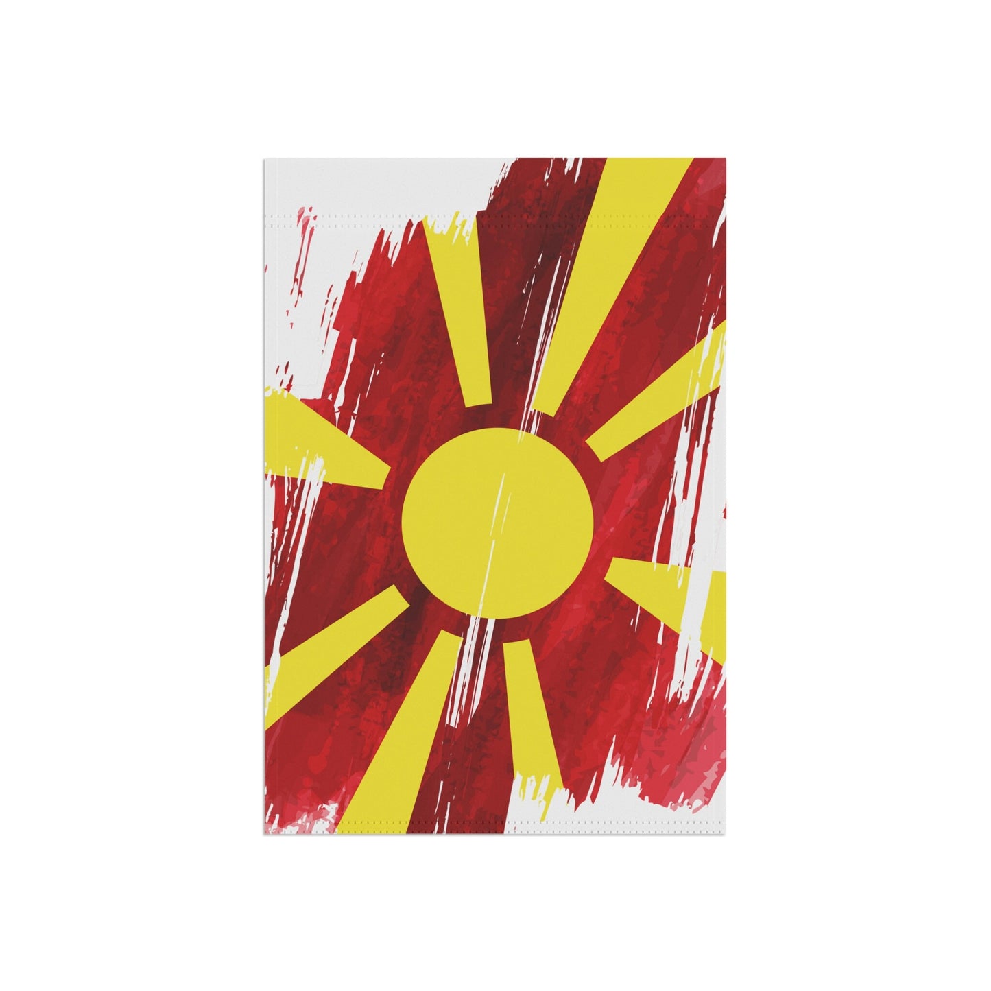 North Macedonia  Garden Flag - Garden & House Banner | Size - 12" x 18" | Double Sided Custom Country Design Print