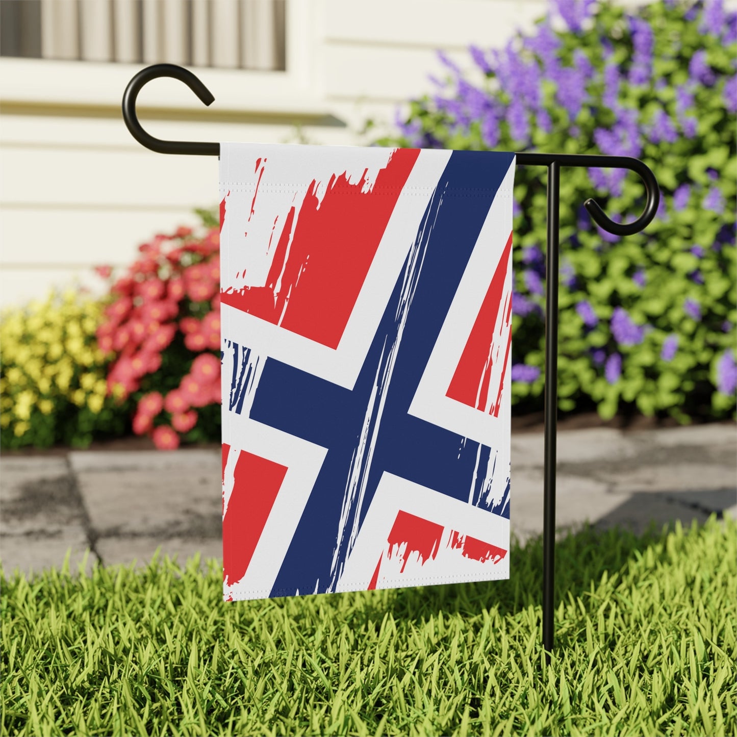 Norway Garden Flag - Garden & House Banner | Size - 12" x 18" | Double Sided Custom Country Design Print