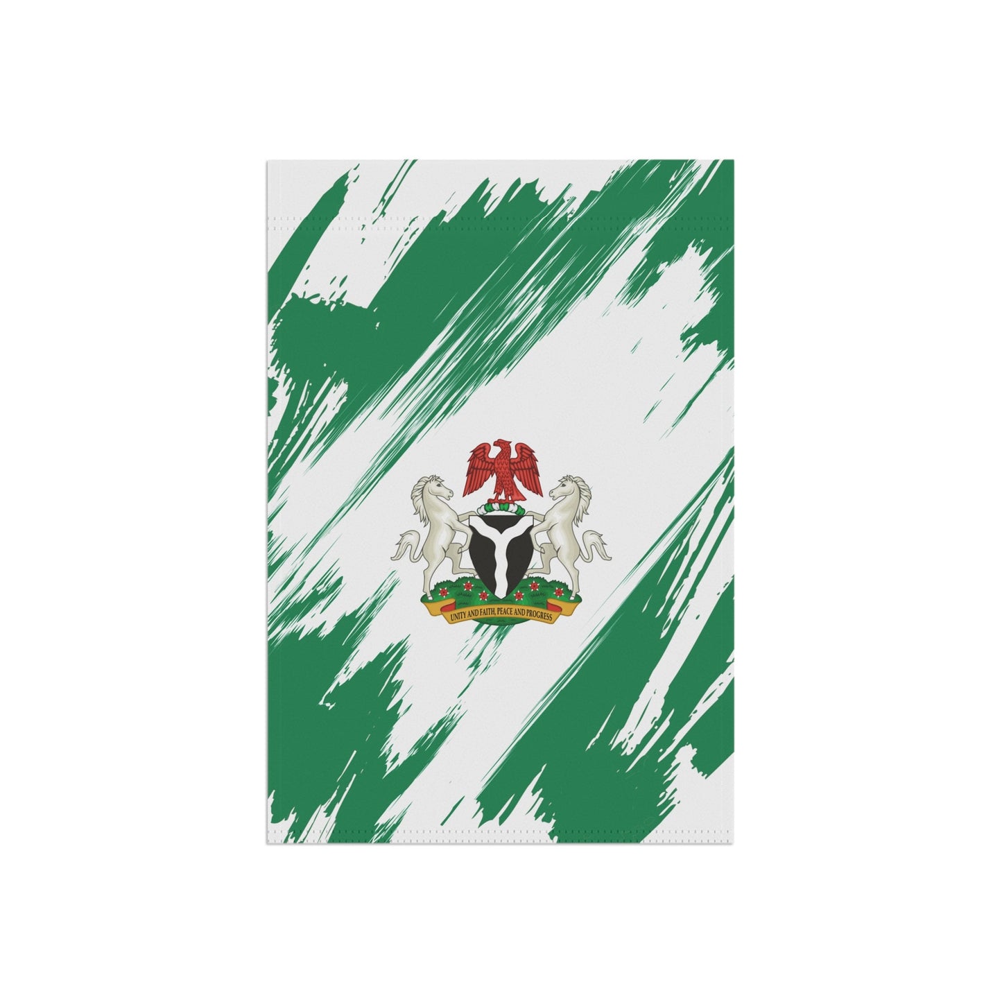 Nigeria Garden Flag - Garden & House Banner | Size - 12" x 18" | Double Sided Custom Country Design Print