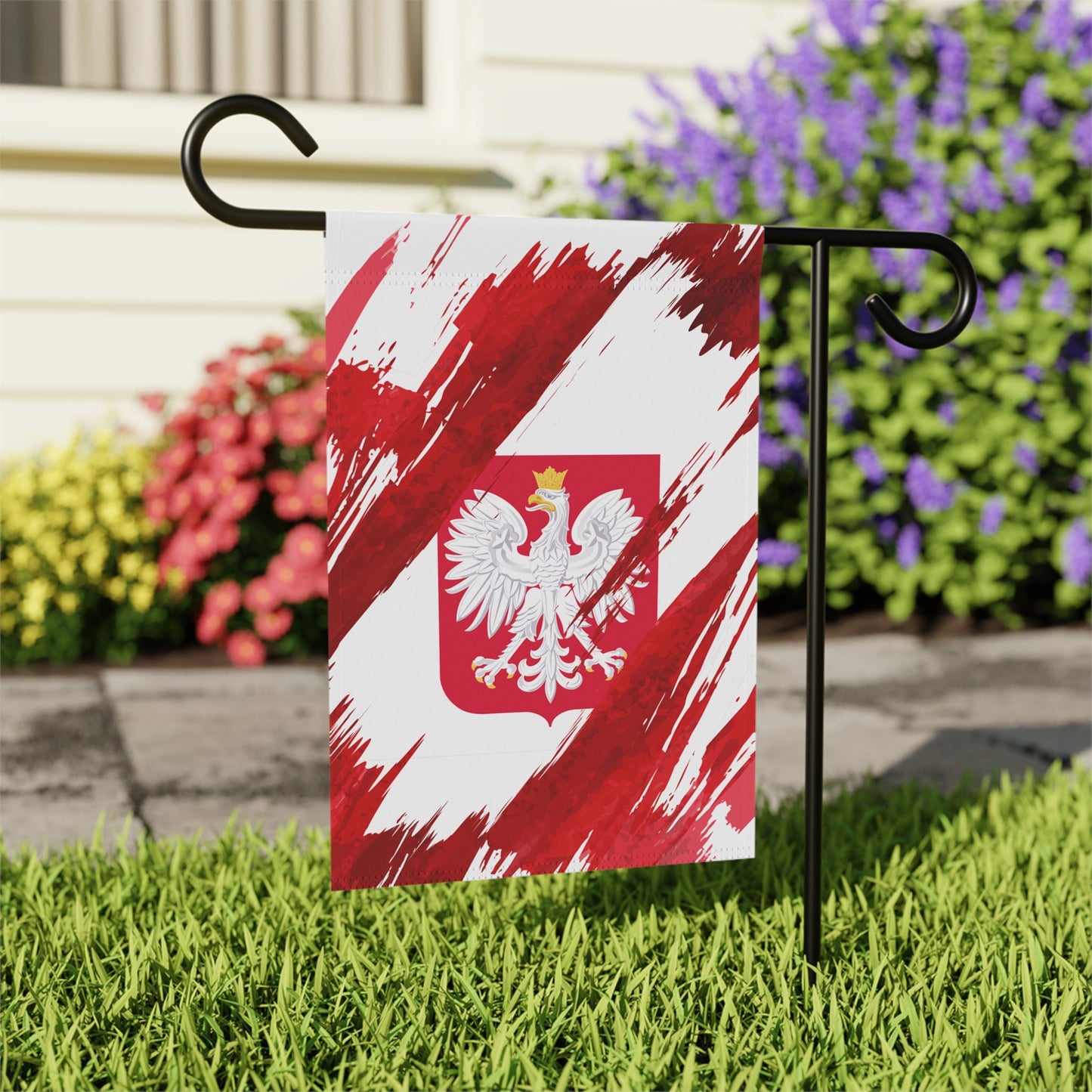 Poland Garden Flag - Garden & House Banner | Size - 12" x 18" | Double Sided Custom Country Design Print