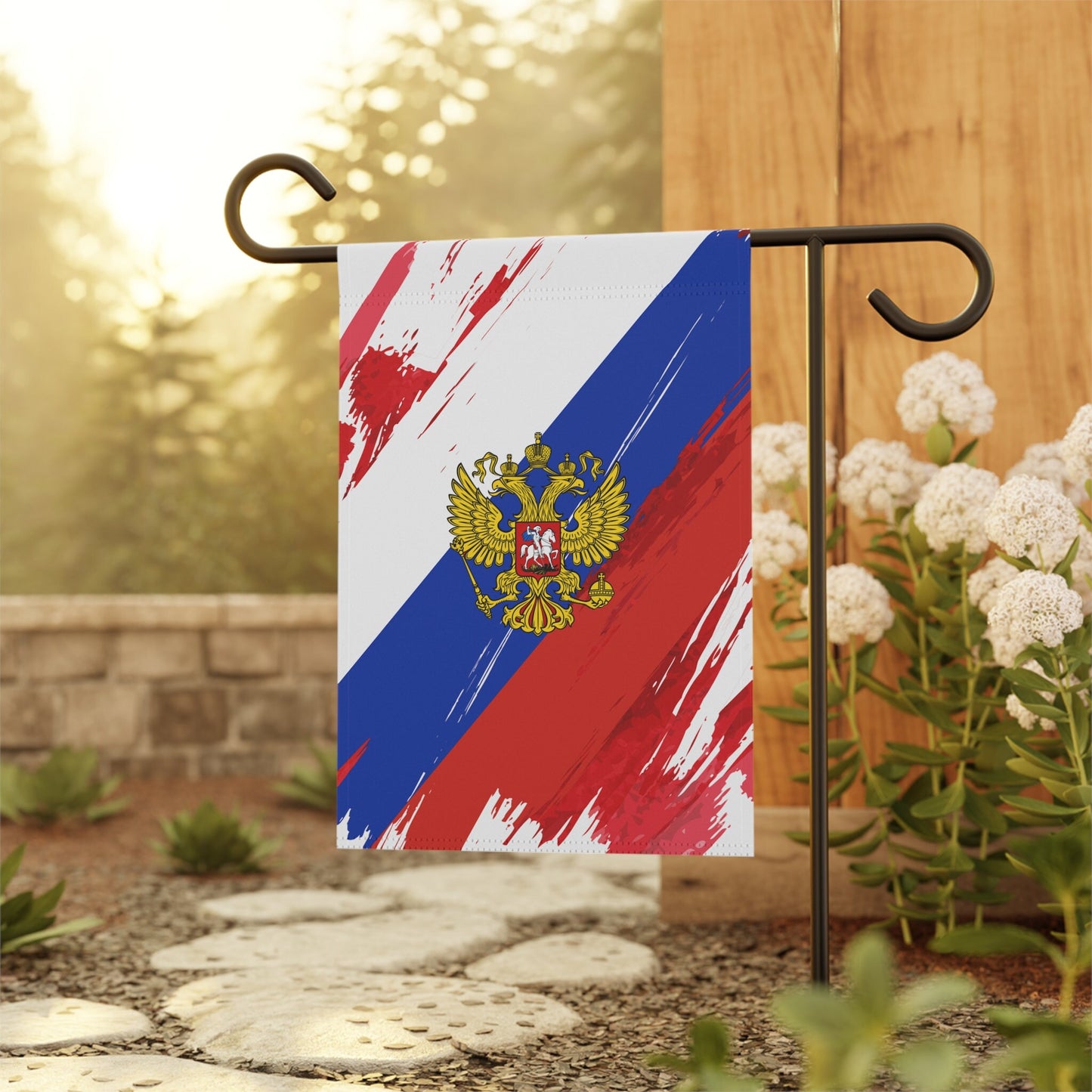 Russia Garden Flag - Garden & House Banner | Size - 12" x 18" | Double Sided Custom Country Design Print