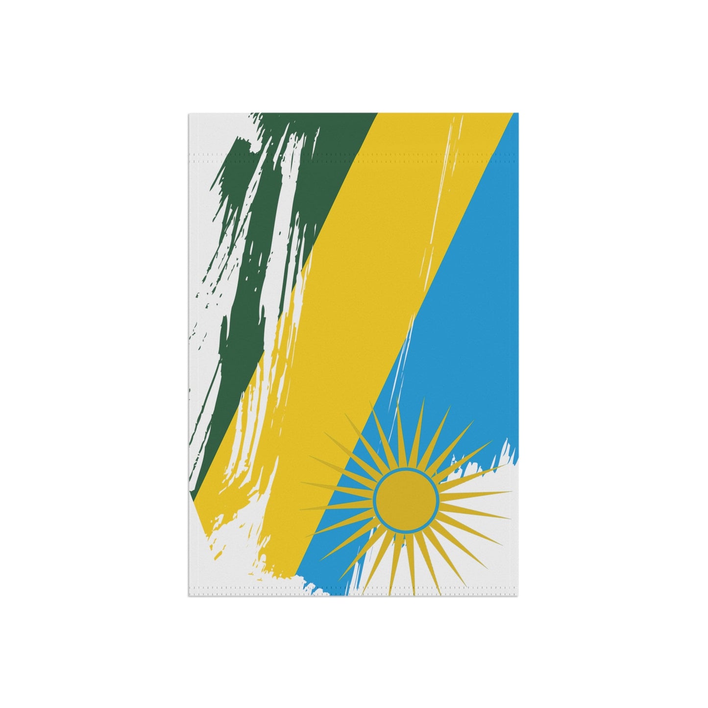 Rwanda Garden Flag - Garden & House Banner | Size - 12" x 18" | Double Sided Custom Country Design Print