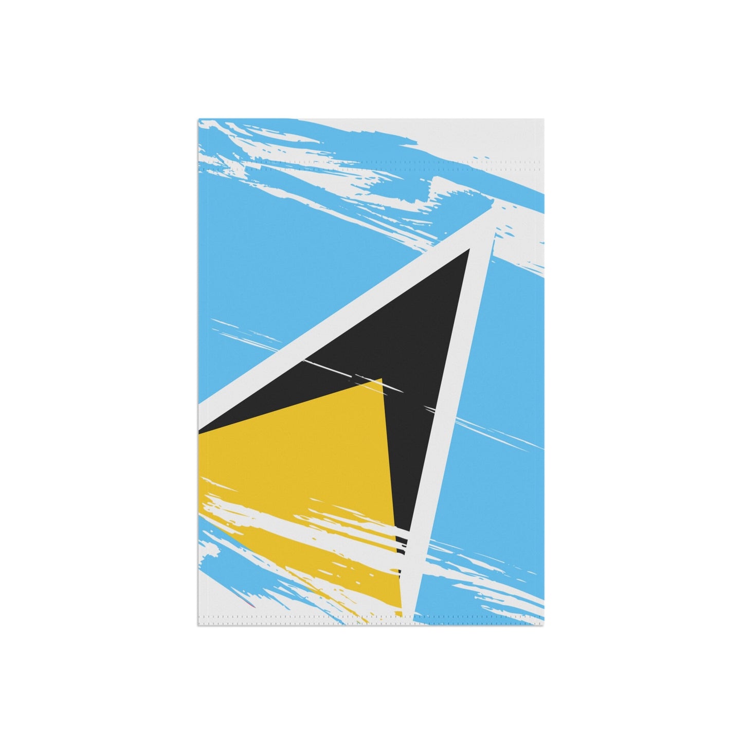 Saint Lucia Garden Flag - Garden & House Banner | Size - 12" x 18" | Double Sided Custom Country Design Print