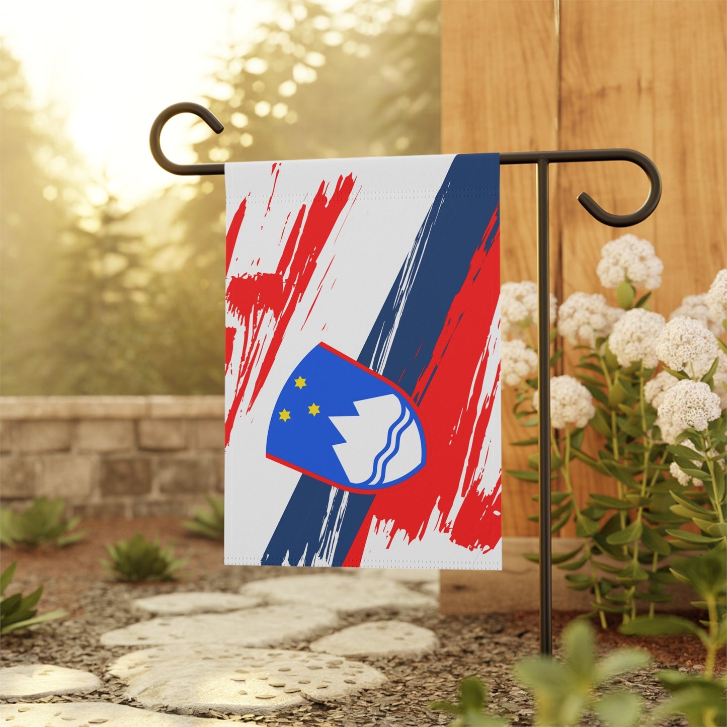 Slovenia Garden Flag - Garden & House Banner | Size - 12" x 18" | Double Sided Custom Country Design Print