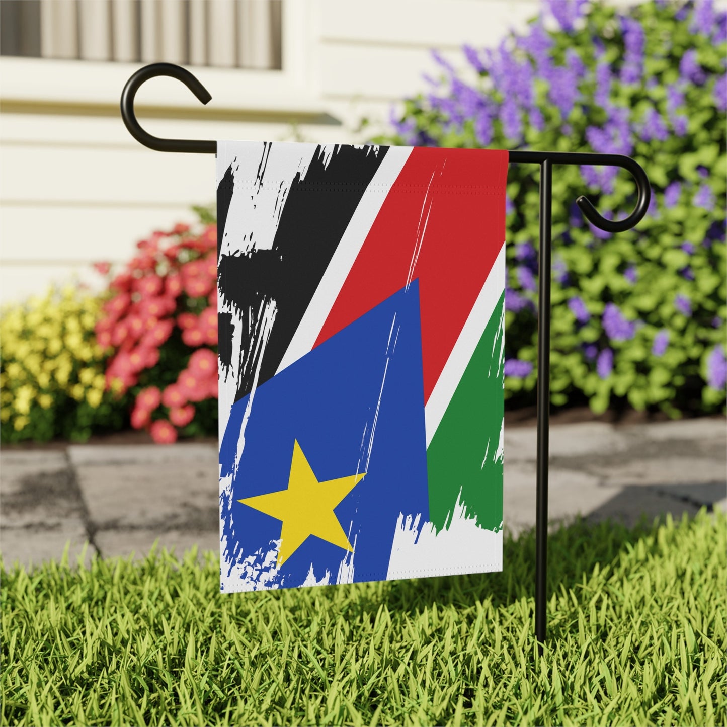 South Sudan Garden Flag - Garden & House Banner | Size - 12" x 18" | Double Sided Custom Country Design Print