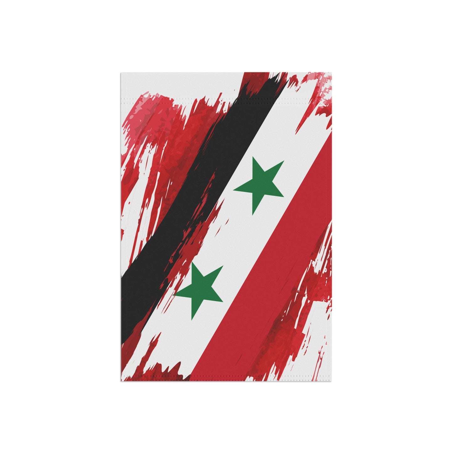 Syria Garden Flag - Garden & House Banner | Size - 12" x 18" | Double Sided Custom Country Design Print