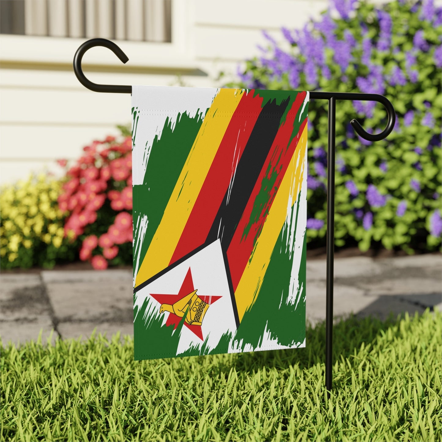 Zimbabwe Garden Flag - Garden & House Banner | Size - 12" x 18" | Double Sided Custom Country Design Print