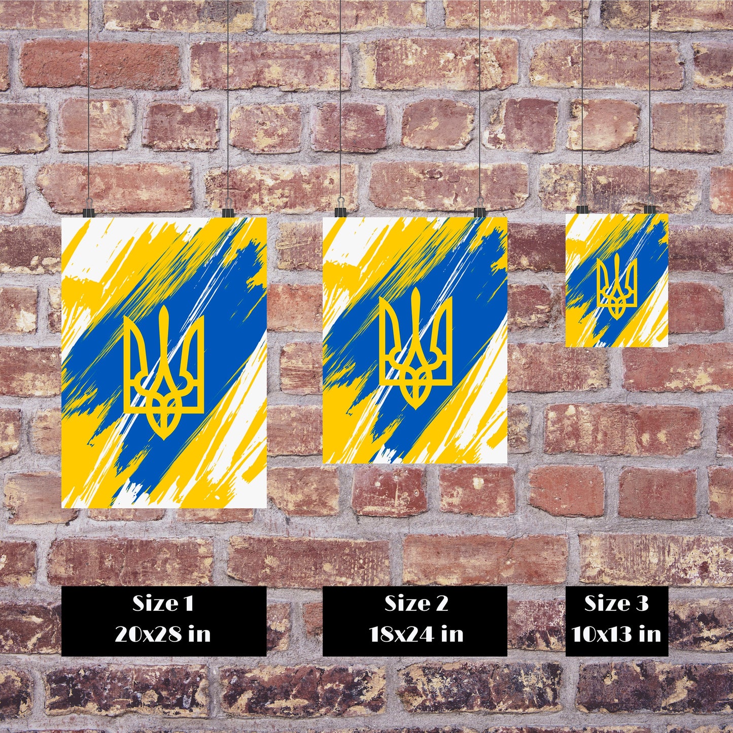 Ukraine Flag Print | Ukraine Poster | Ukraine Wall art print | Ukraine Home Decoration | Unframed