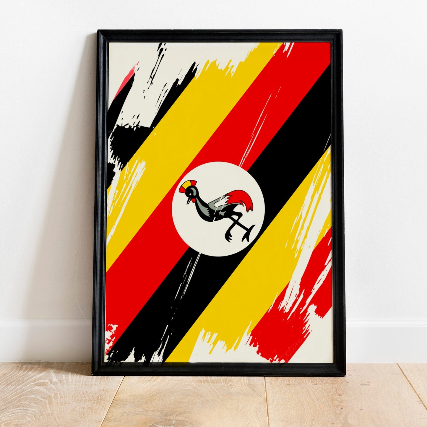 Uganda Flag Print | Uganda Poster | Uganda Wall art print | Uganda Home Decoration | Unframed