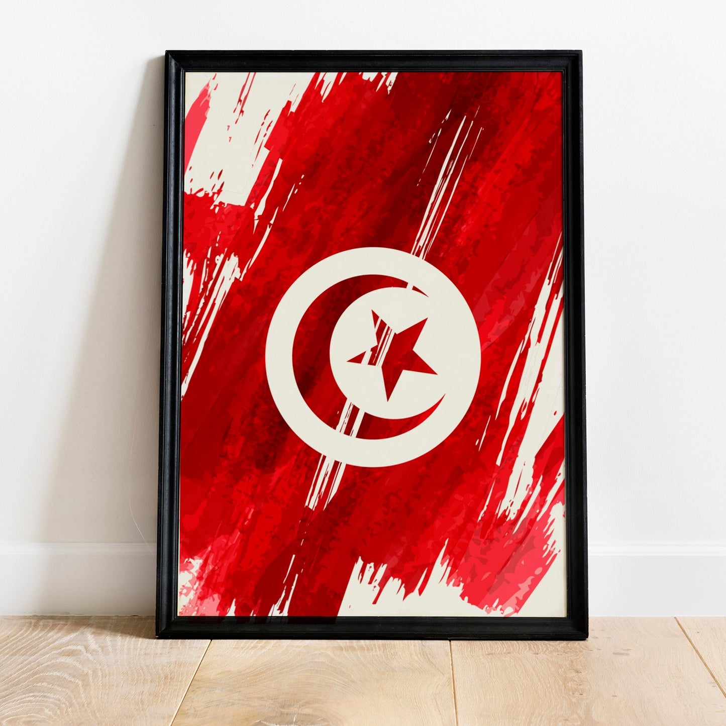 Tunisia Flag Print | Tunisia Poster | Tunisia Wall art print | Tunisia Home Decoration | Unframed