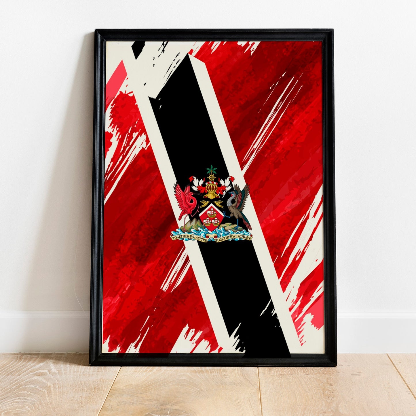 Trinidad and Tobago Flag Print | Trinidad and Tobago Poster | Trinidad and Tobago Wall art print | Unframed