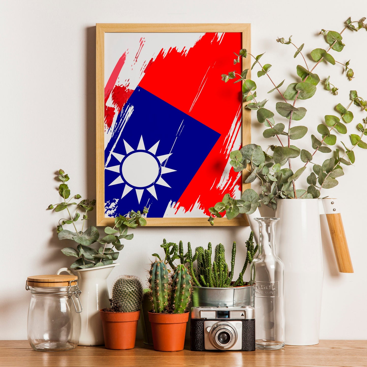 Taiwan Flag Print | Taiwan Poster | Taiwan Wall art print | Taiwan Home Decoration | Unframed