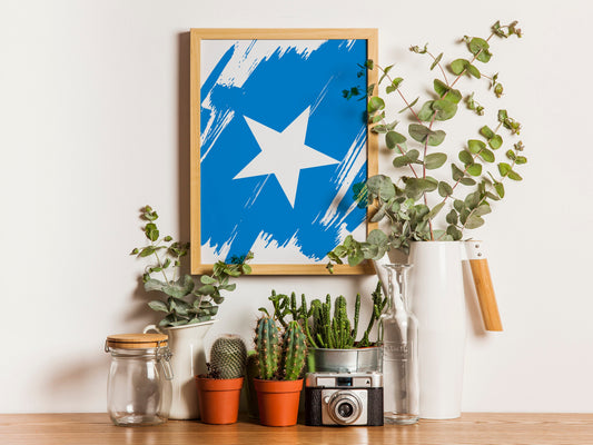 Somalia Flag Print | Somalia Poster | Somalia Wall art print | Somalia Home Decoration | Unframed