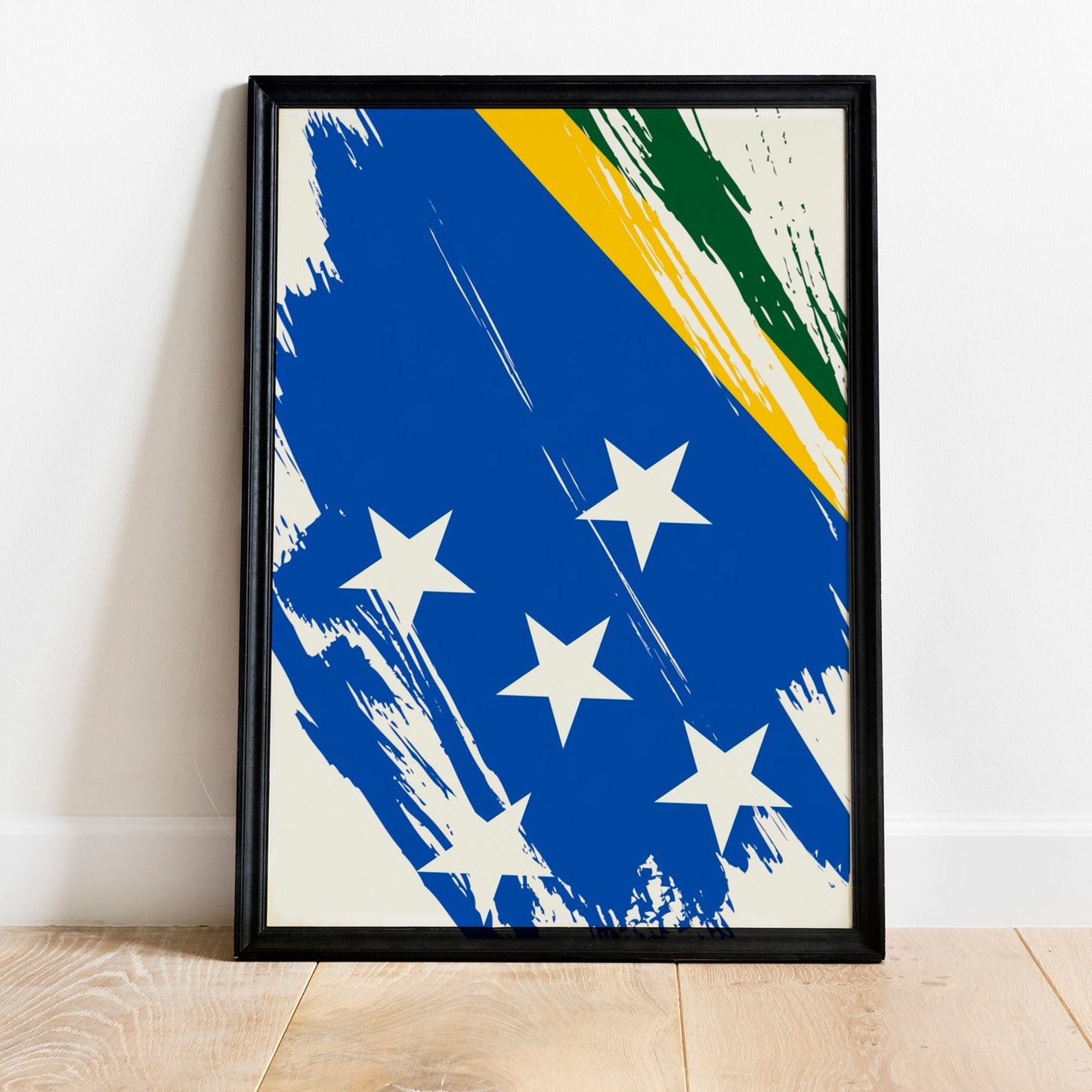 Solomon Islands Flag Print | Solomon Islands Poster | Solomon Islands Wall art print | Solomon Islands Home Decoration | Unframed