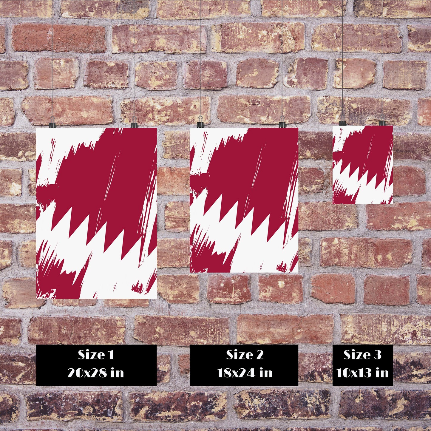 Qatar Flag Print | Qatar Poster | Qatar Wall art print | Qatar Home Decoration | Unframed