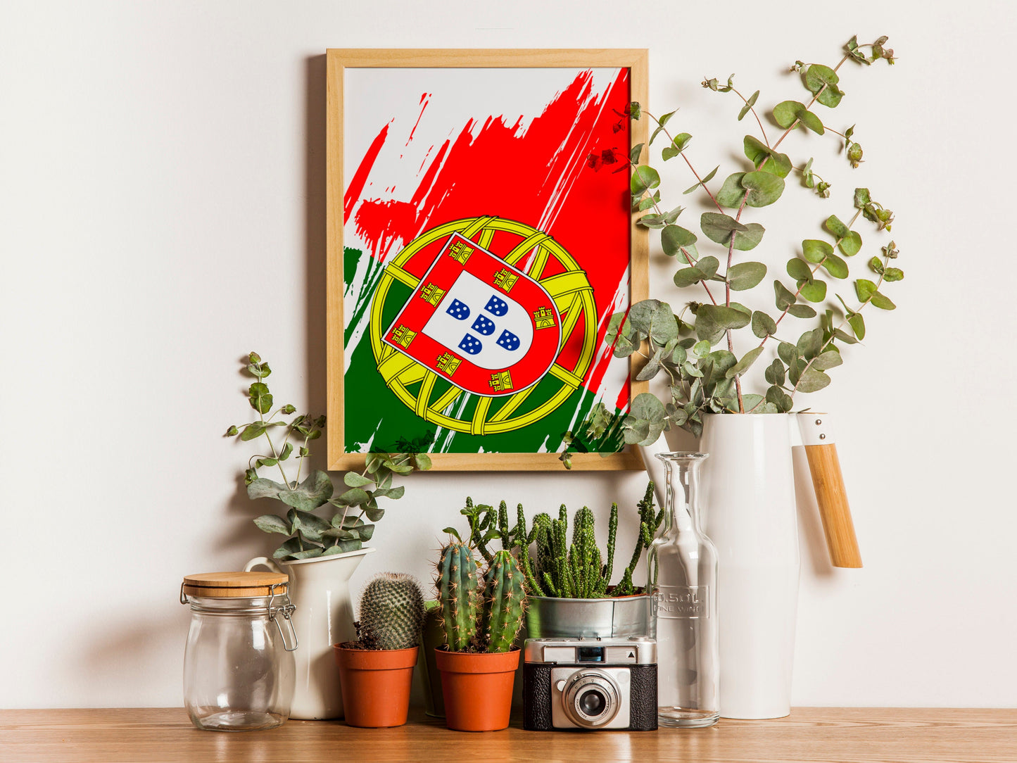 Portugal Flag Print | Portugal Poster | Portugal Wall art print | Portugal Home Decoration | Unframed