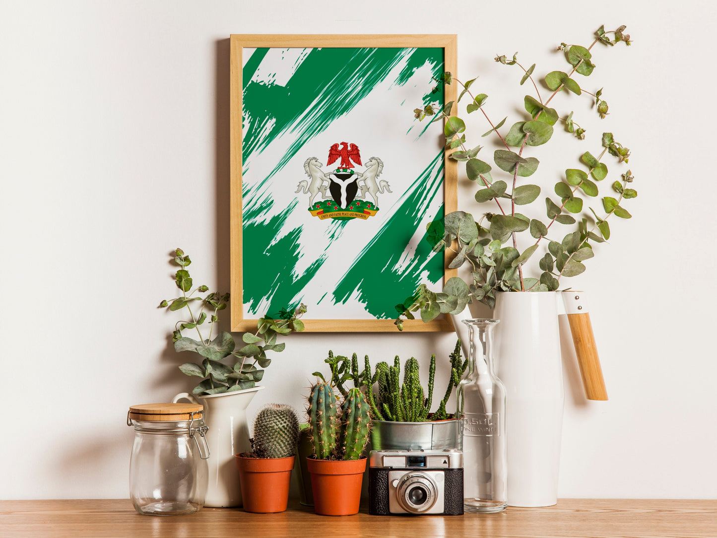 Nigeria Flag Print | Nigeria Poster | Nigeria Wall art print | Nigeria Home Decoration | Unframed