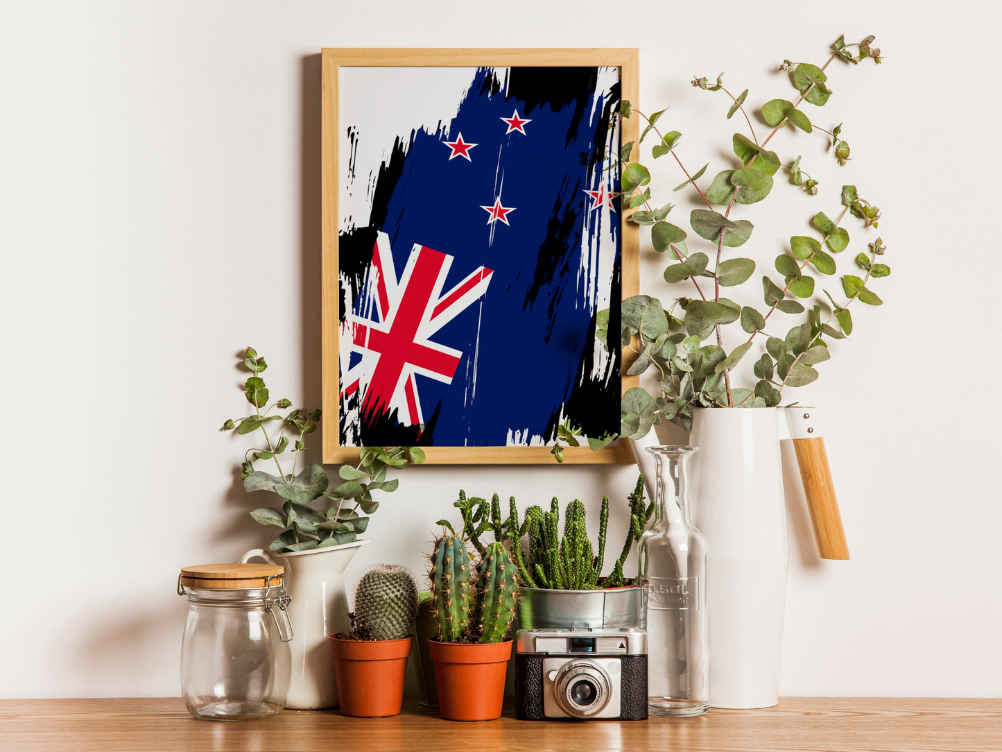 New Zealand Flag Print | New Zealand Poster | New Zealand Wall art print | New Zealand Home Decoration | Unframed