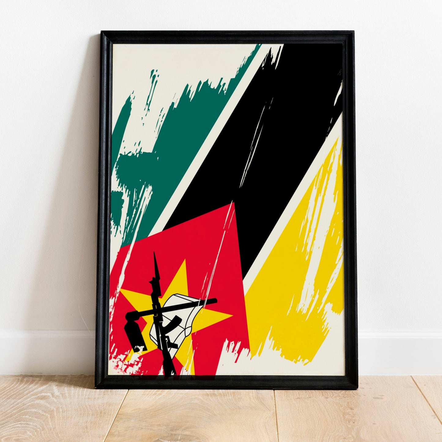 Mozambique Flag Print | Mozambique Poster | Mozambique Wall art print | Mozambique Home Decoration | Unframed