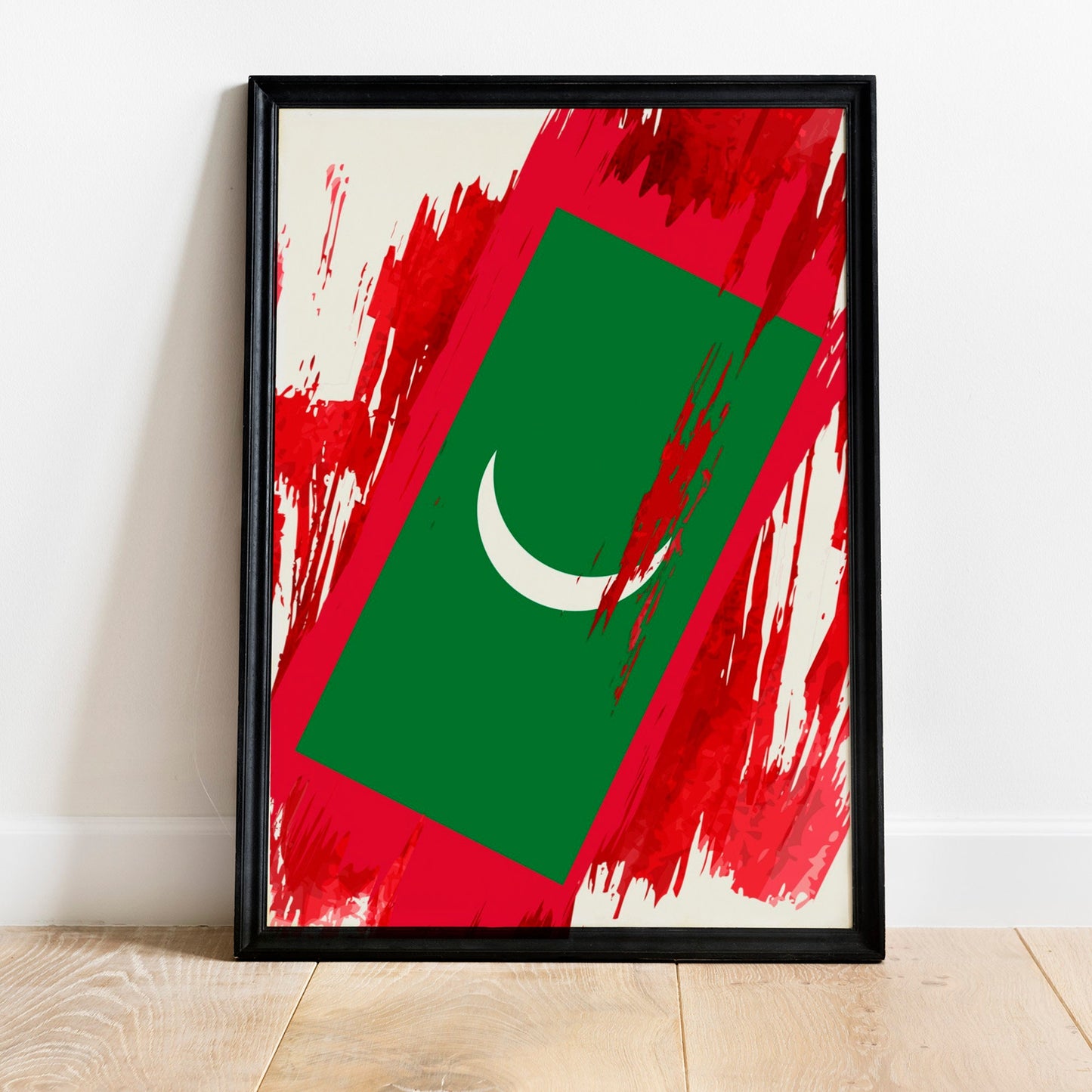 Maldives Flag Print | Maldives Poster | Maldives Wall art print | Maldives Home Decoration | Unframed