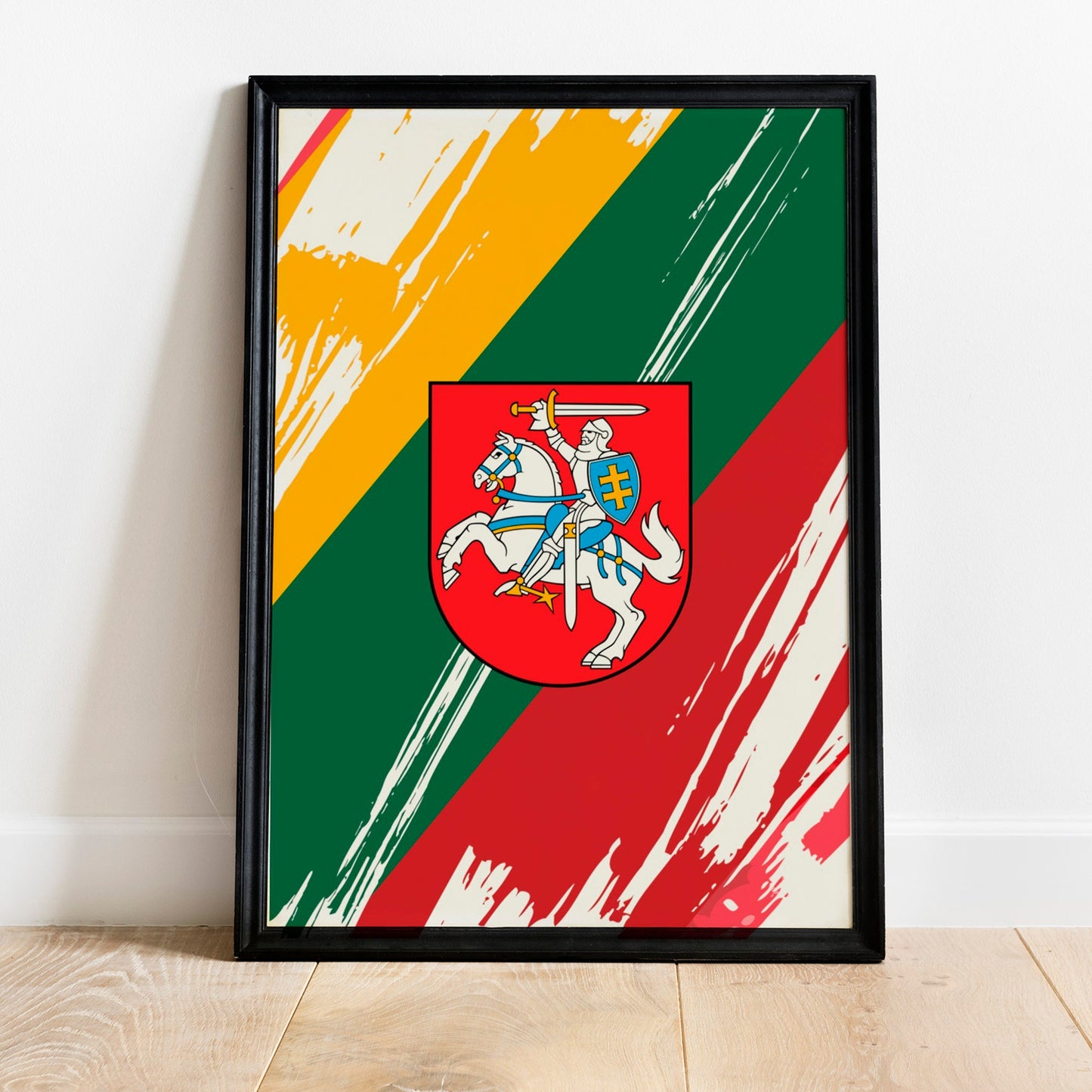 Lithuania Flag Print | Lithuania Poster | Lithuania Wall art print | Lithuania Home Decoration | Unframed