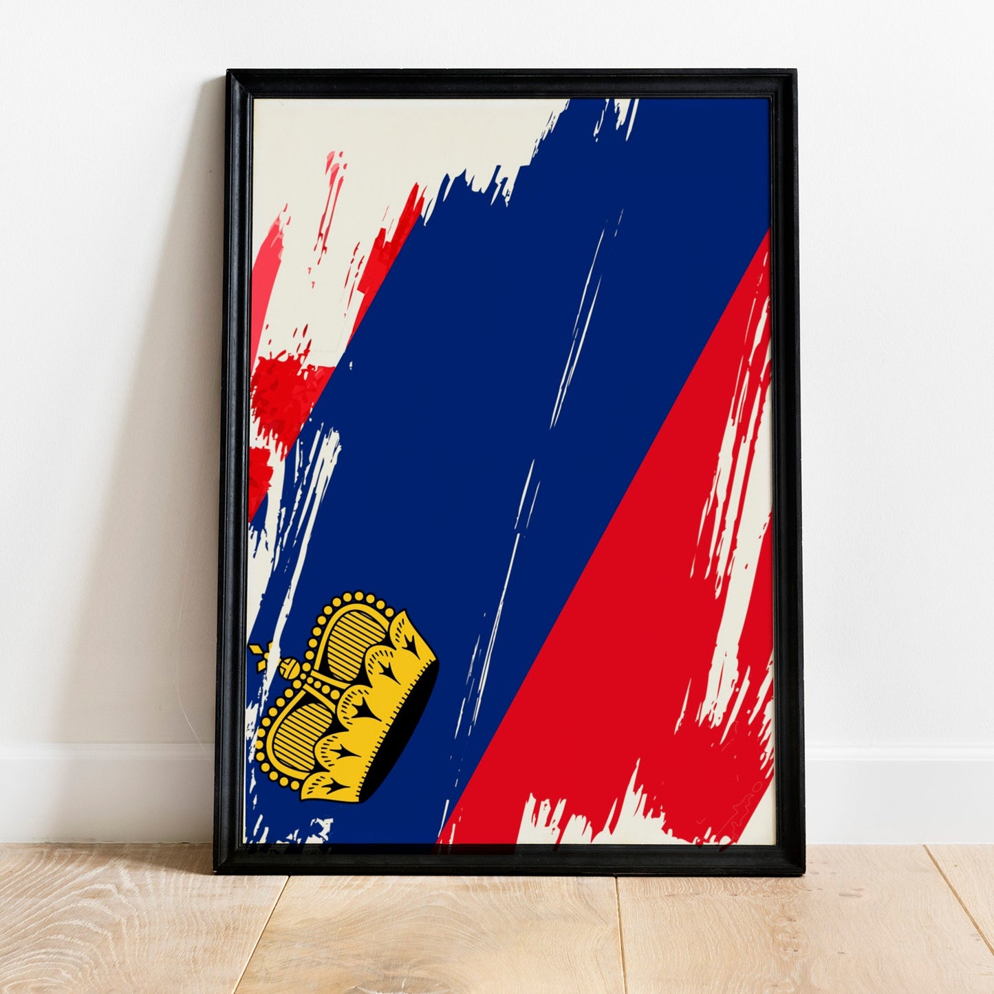 Liechtenstein Flag Print | Liechtenstein Poster | Liechtenstein Wall art print | Liechtenstein Home Decoration | Unframed