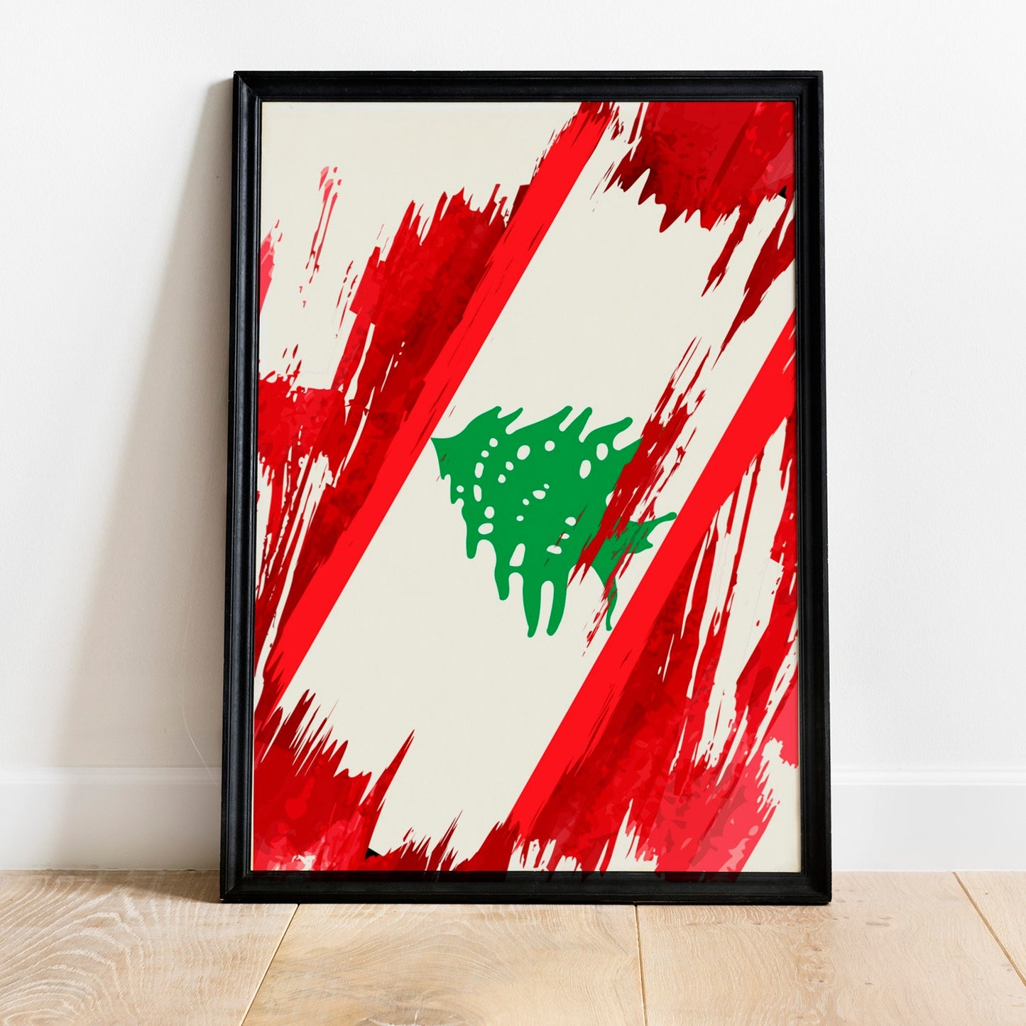 Lebanon Flag Print | Lebanon Poster | Lebanon Wall art print | Lebanon Home Decoration | Unframed