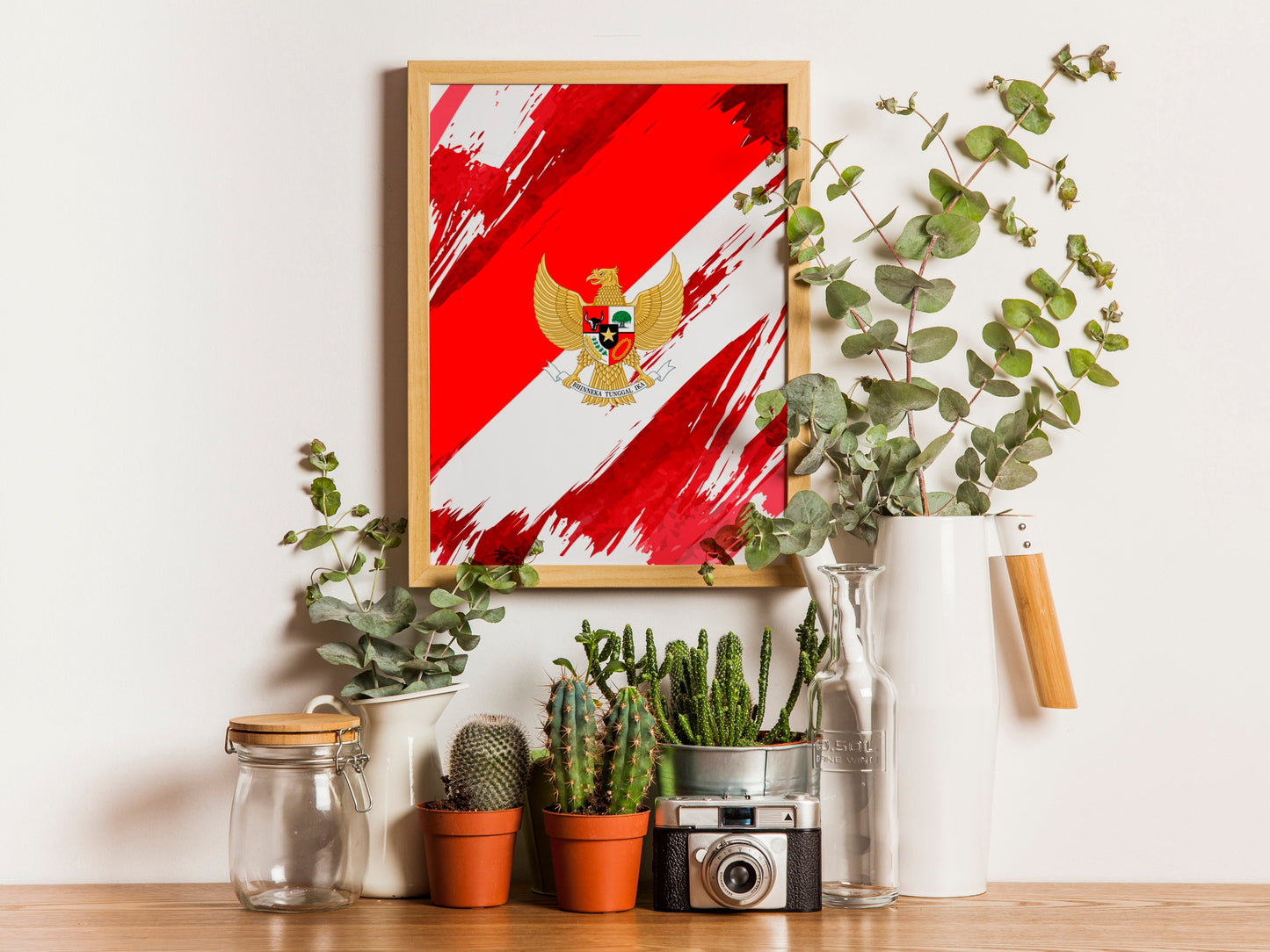 Indonesia Flag Print | Indonesia Poster | Indonesia Wall art print | Indonesia Home Decoration | Unframed