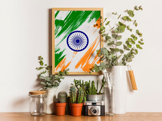 India Flag Print | India Poster | India Wall art print | India Home Decoration | Unframed