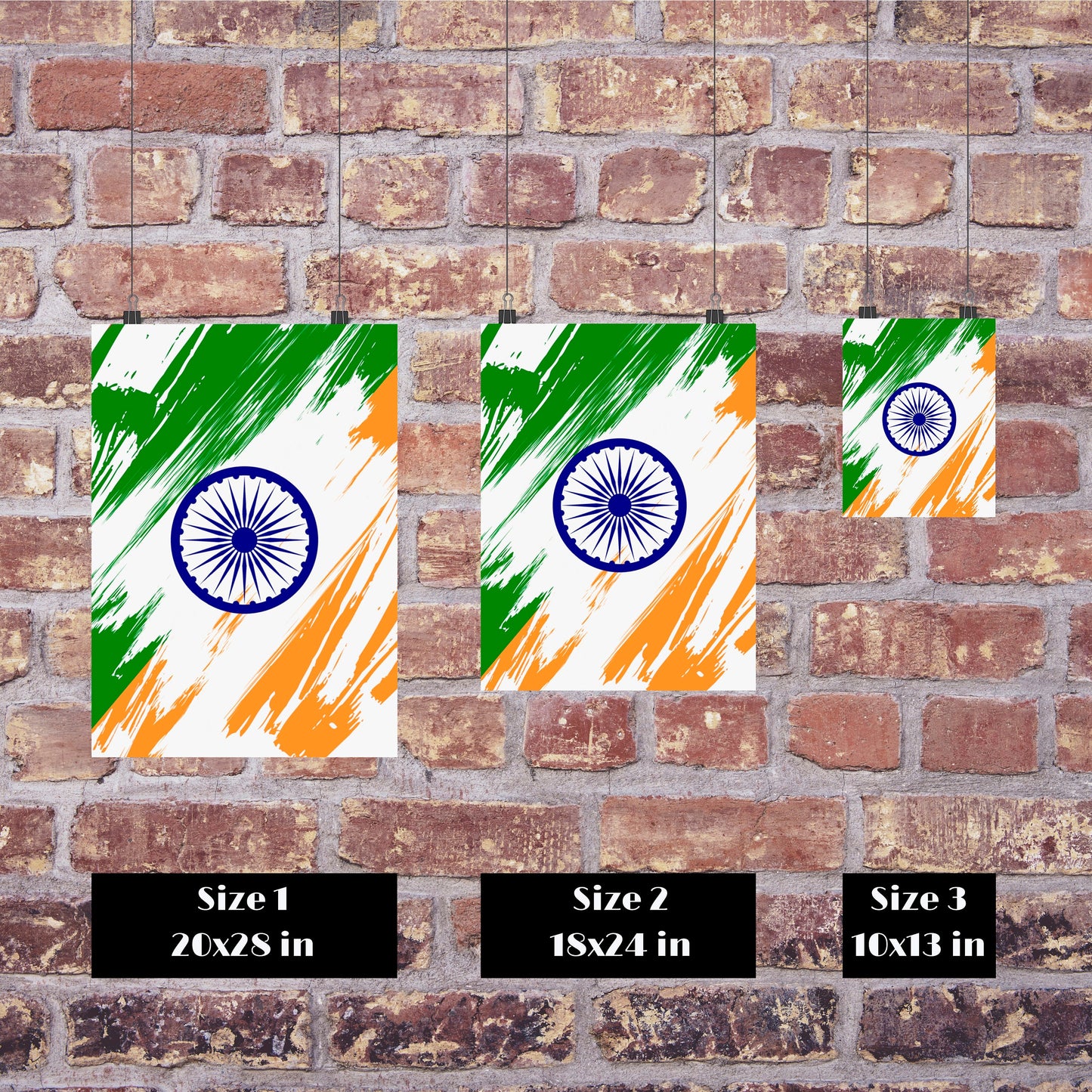 India Flag Print | India Poster | India Wall art print | India Home Decoration | Unframed