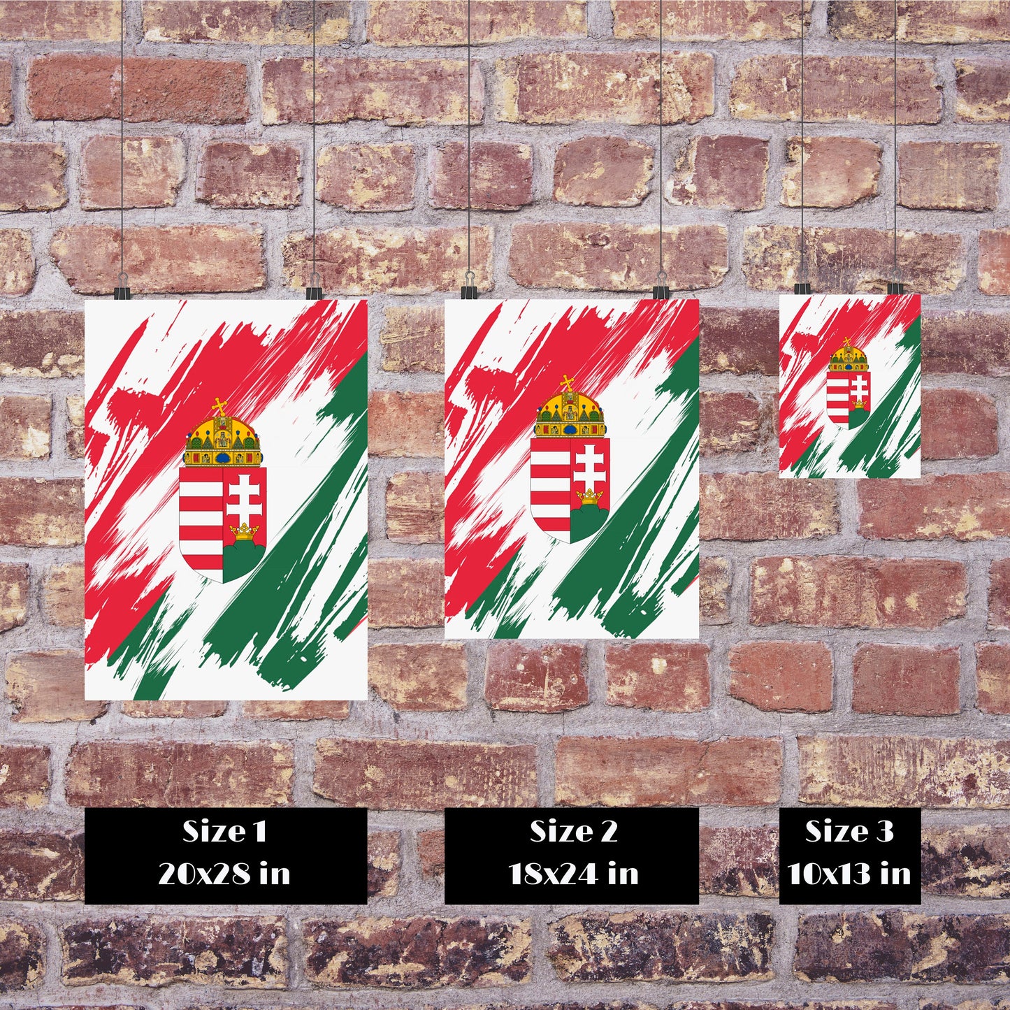 Hungary Flag Print | Hungary Poster | Hungary Wall art print | Hungary Home Decoration | Unframed