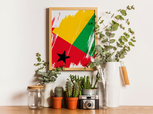 Guinea Flag Print | Guinea Poster | Guinea Wall art print | Guinea Home Decoration | Unframed