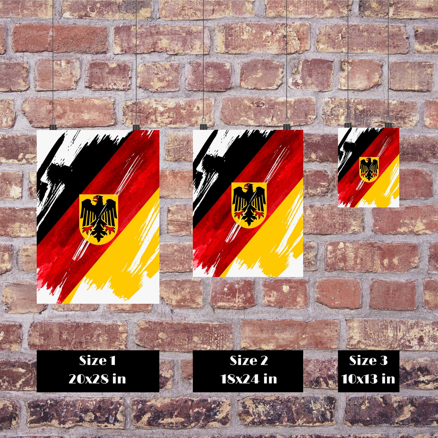 Germany Flag Print | Germany Poster | Germany Wall art print | Germany Home Decoration | Unframed