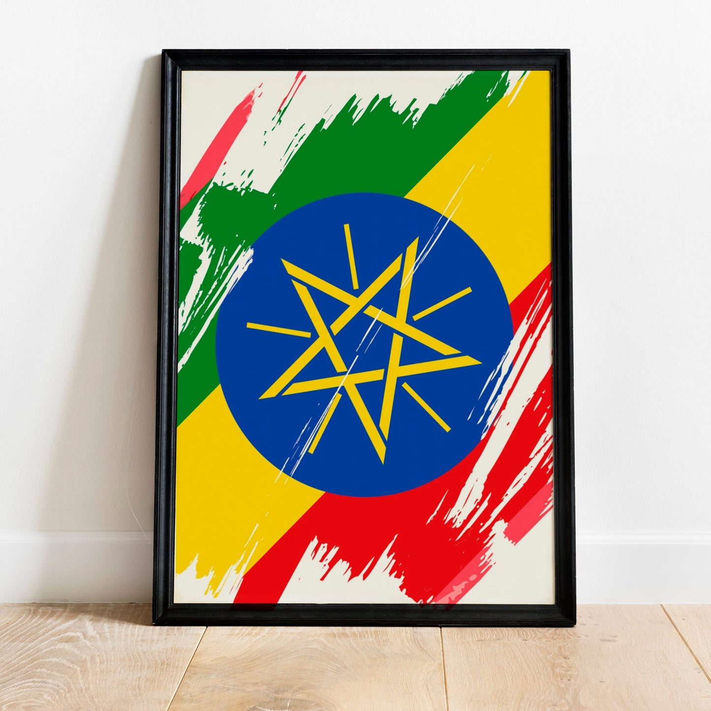 Ethiopia Flag Print | Ethiopia Poster | Ethiopia Wall art print | Ethiopia Home Decoration | Unframed