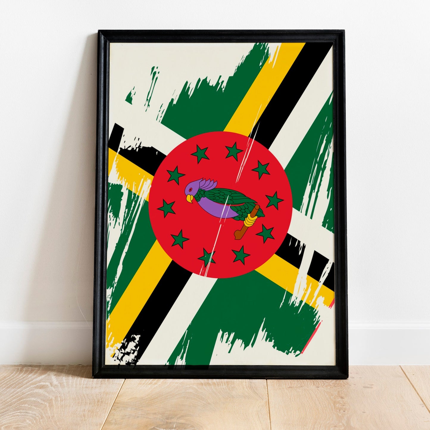 Dominica Flag Print | Dominica Poster | Dominica Wall art print | Dominica Home Decoration | Unframed