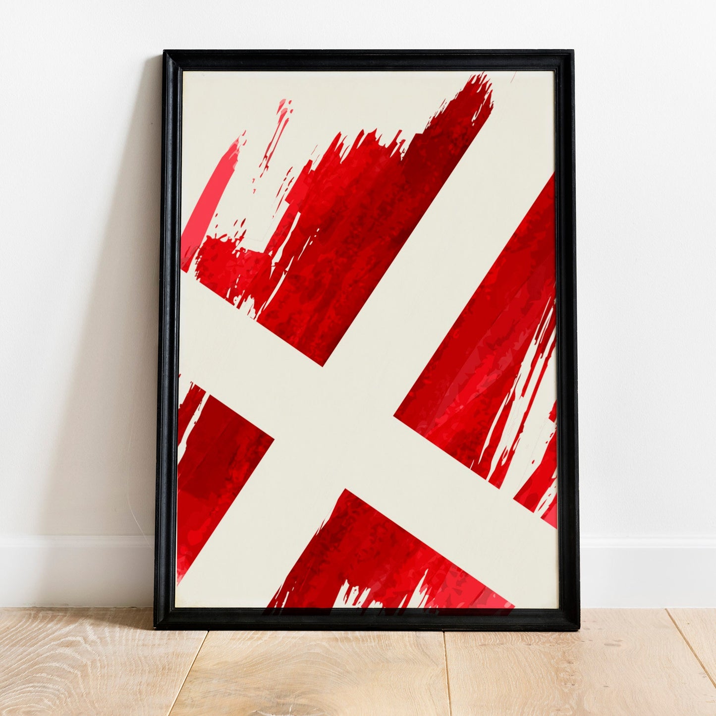 Denmark Flag Print | Denmark Poster | Denmark Wall art print | Denmark Home Decoration | Unframed