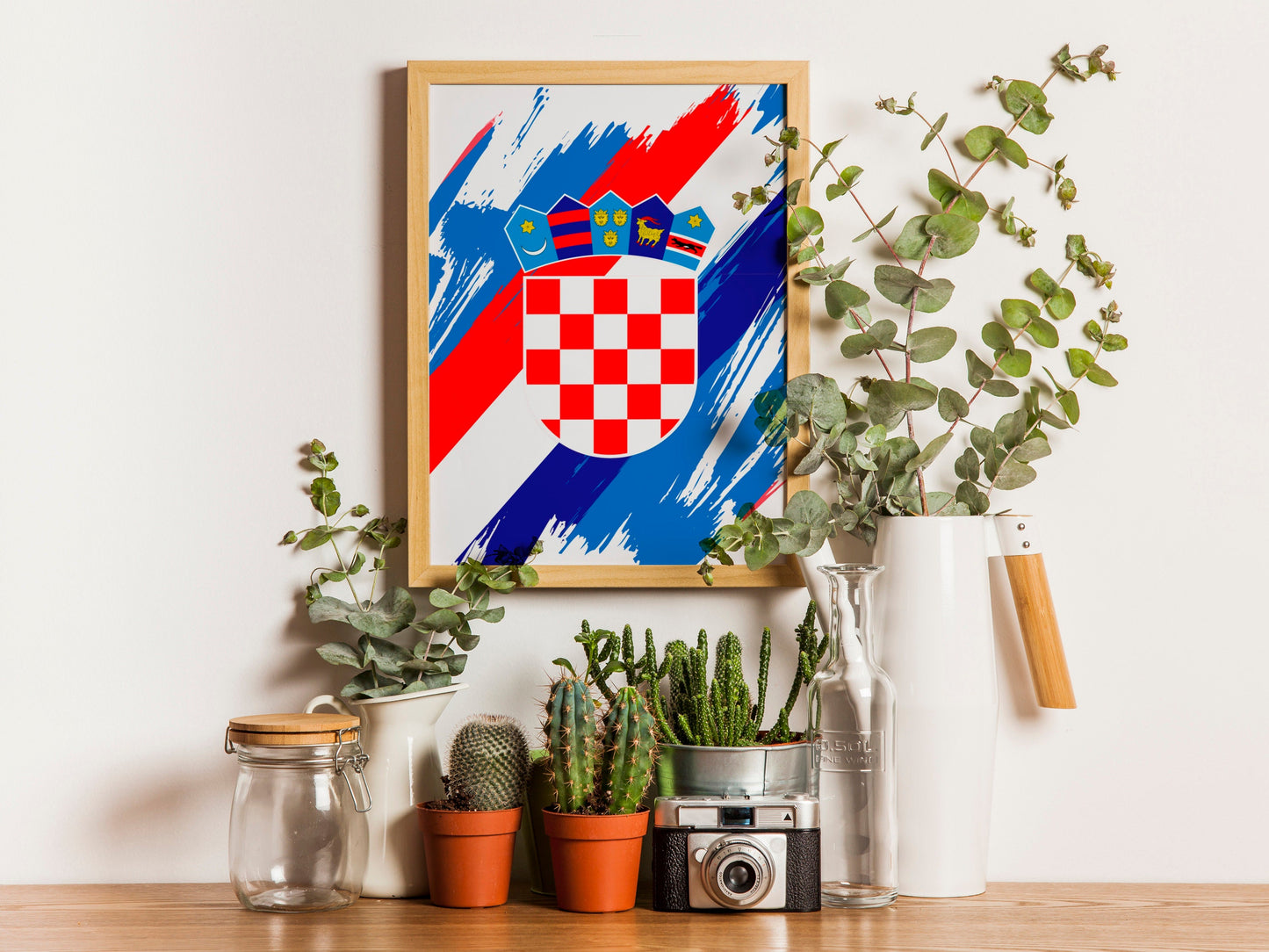 Croatia Flag Print | Croatia Poster | Croatia Wall art print | Croatia Home Decoration | Unframed