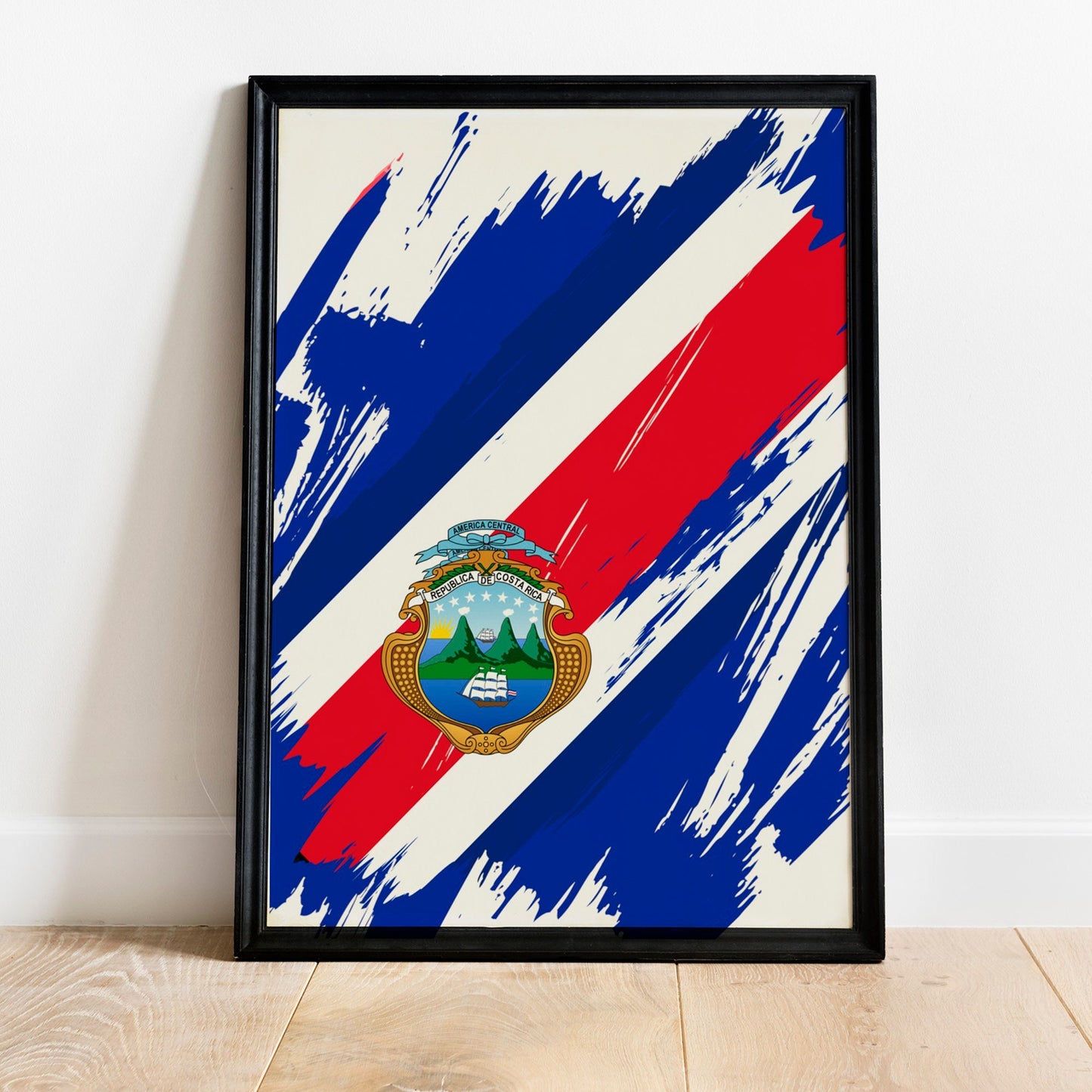 Costa Rica Flag Print | Costa Rica Poster | Costa Rica Wall art print | Costa Rica Home Decoration | Unframed