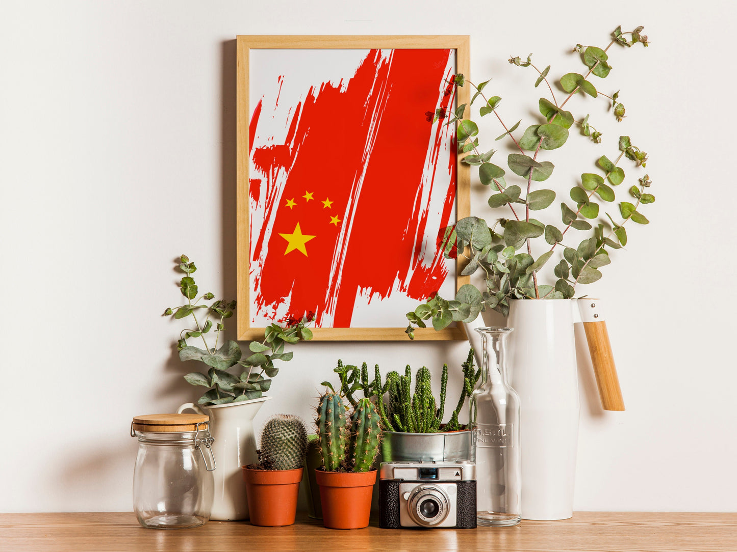 China Flag Print | China Poster | China Wall art print | China Home Decoration | Unframed