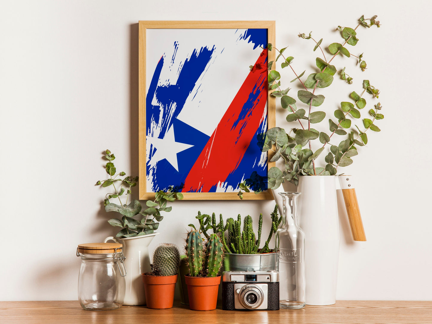 Chile Flag Print | Chile Poster | Chile Wall art print | Chile Home Decoration | Unframed