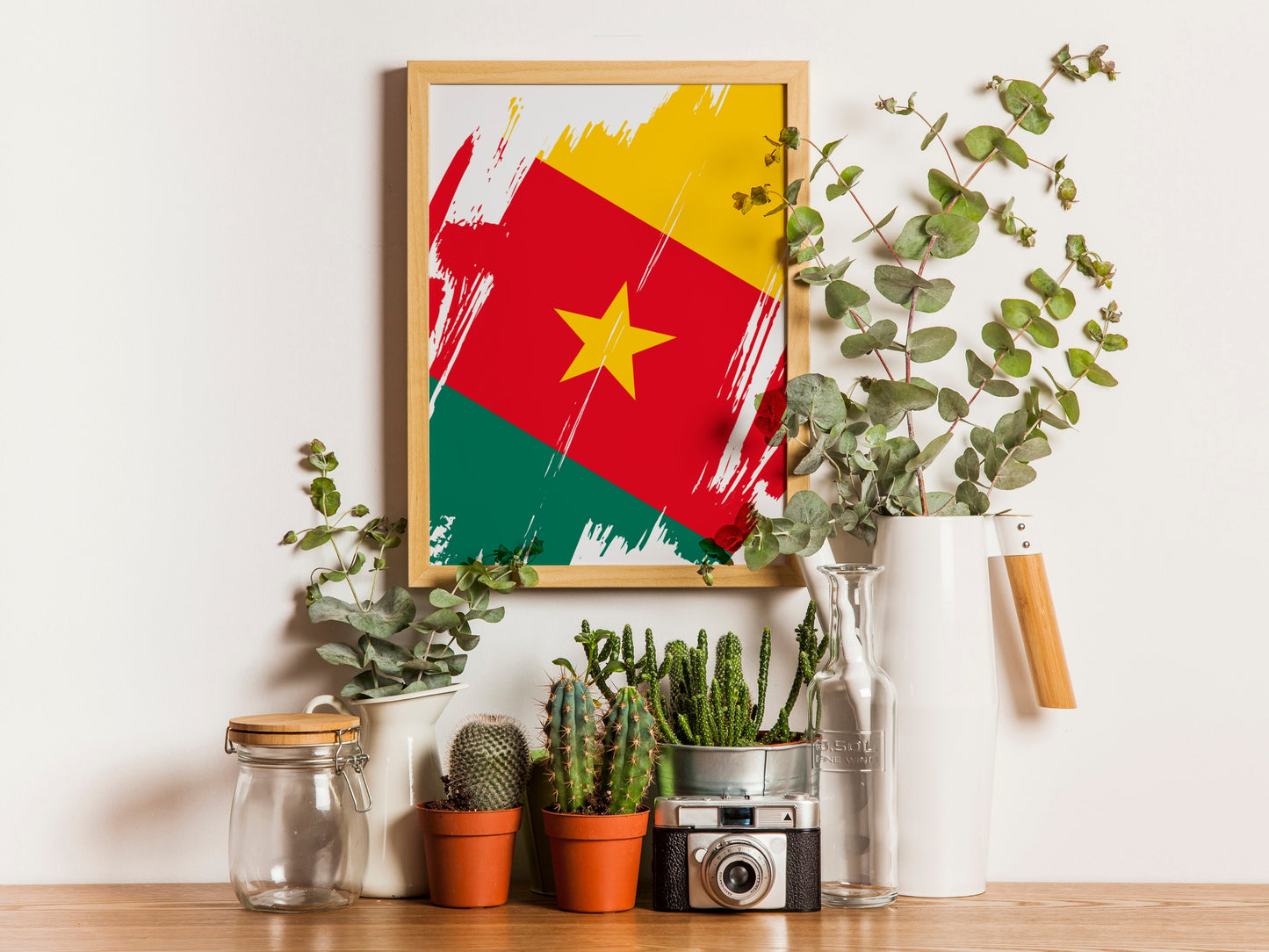 Cameroon Flag Print | Cameroon Poster | Cameroon Wall art print | Cameroon Home Decoration | Unframed