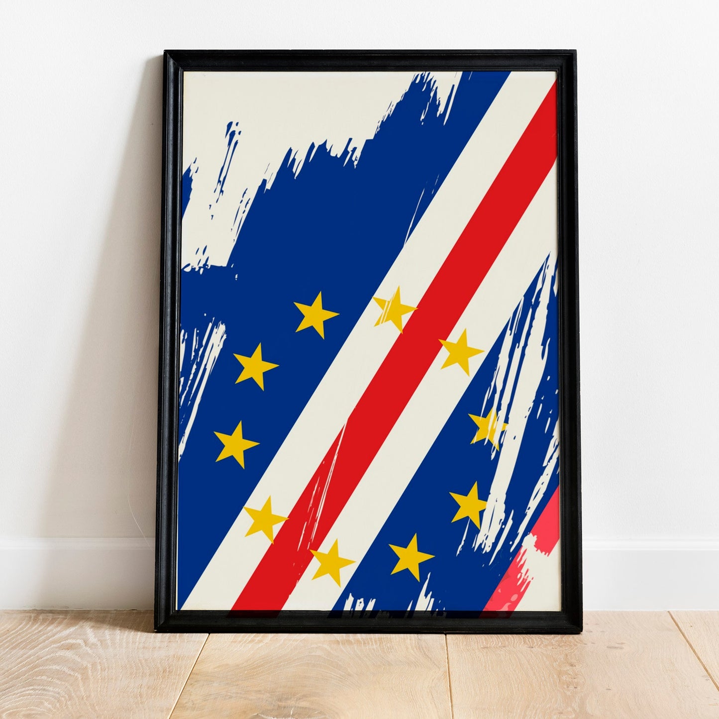 Cabo Verde Flag Print | Cabo Verde Poster | Cabo Verde Wall art print | Cabo Verde Home Decoration | Unframed