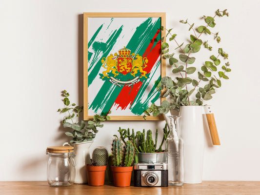 Bulgaria Flag Print | Bulgaria Poster | Bulgaria Wall art print | Bulgaria Home Decoration | Unframed