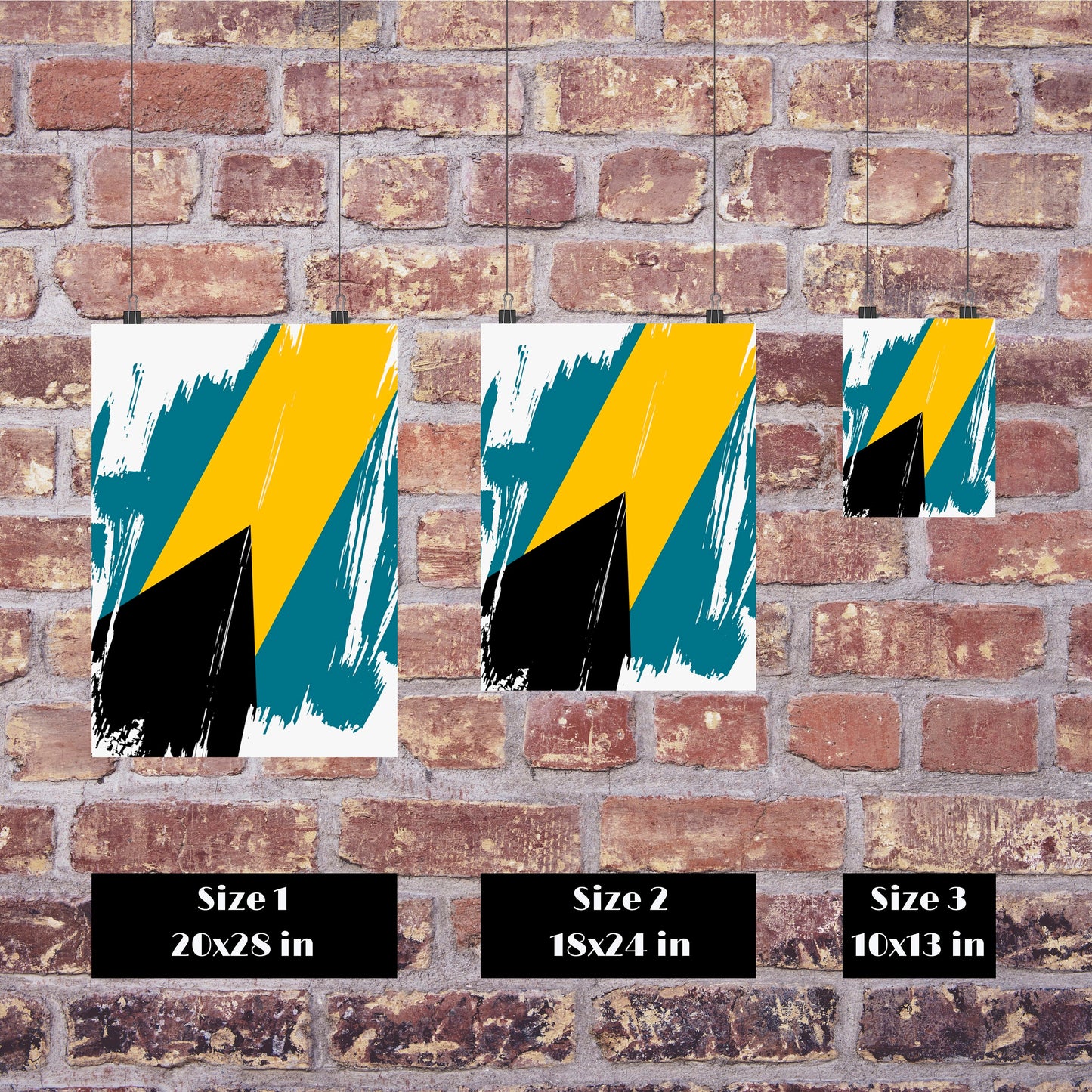 Bahamas Flag Print | Bahamas Poster | Bahamas Wall art print | Bahamas Home Decoration | Unframed