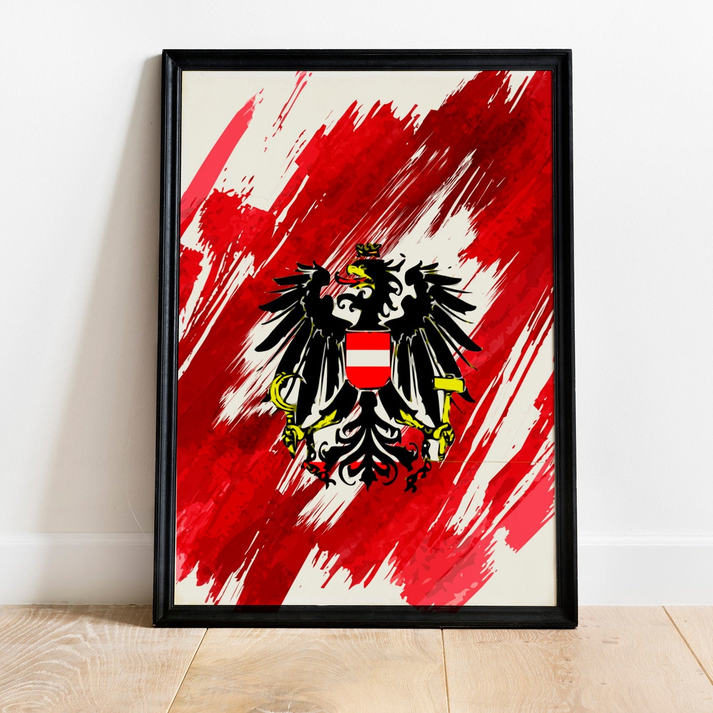 Austria Flag Print | Austria Poster | Austria Wall art print | Austria Home Decoration | Unframed