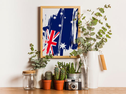 Australia Flag Print | Australia Poster | Australia Wall art print | Australia Home Decoration | Unframed