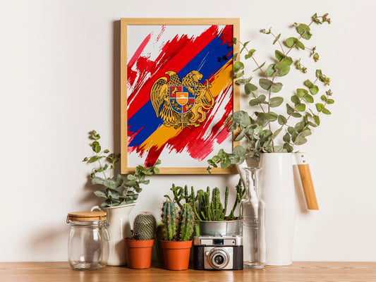 Armenia Flag Print | Armenia Poster | Armenia Wall art print | Armenia Home Decoration | Unframed